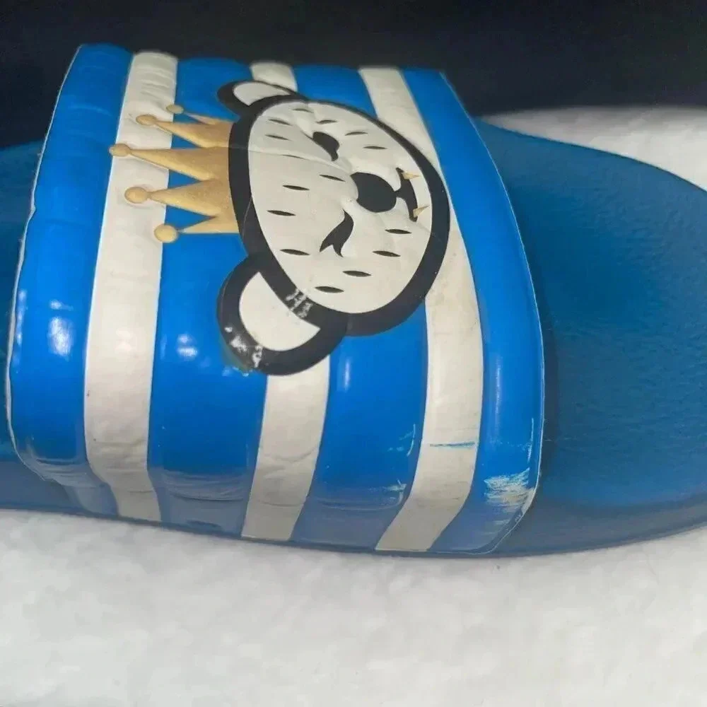 Adidas Men's Blue Slides - Size 9 - Picture 5 of 7